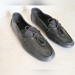 COLE HAAN Men's Classic Black Leather Driving Moccasin Loafers Size 12